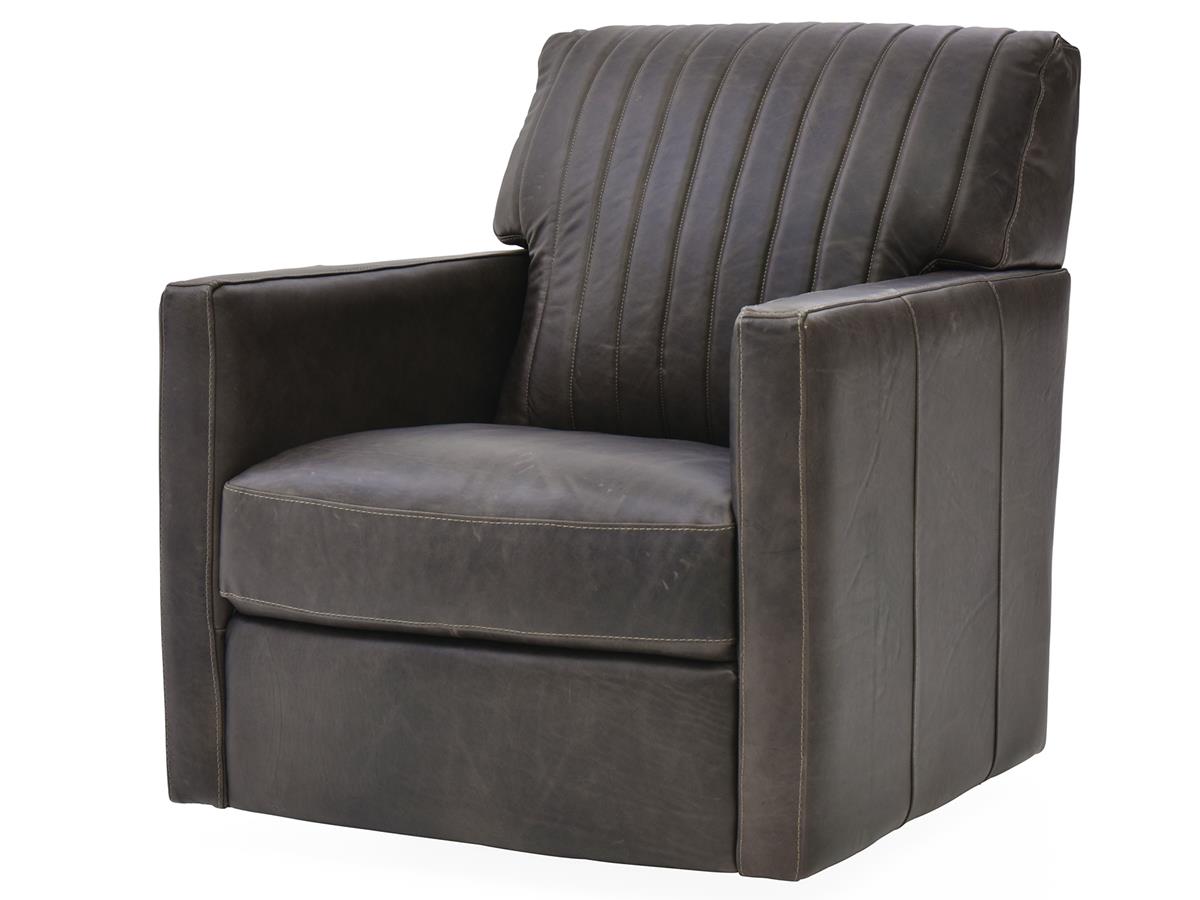 Monte Carlo Top-Grain Leather Swivel Chair